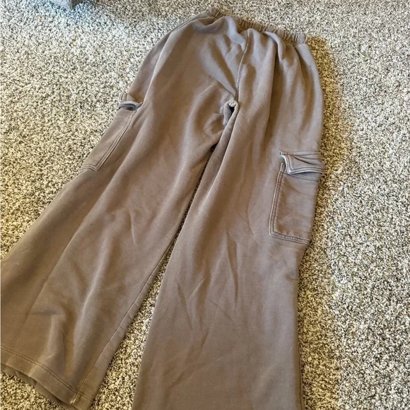 wild fable Brown Wide-Leg Cargo Track Pants - Picture 5 of 6